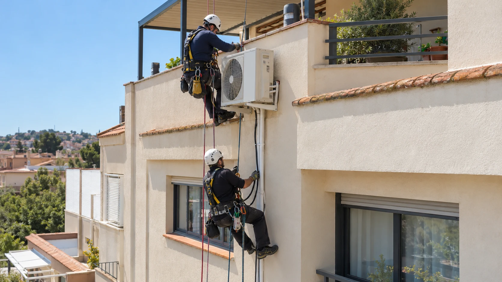 Apoyo a instalaciones en altura en Vilafranca del Penedès